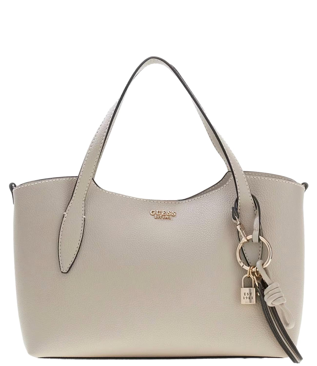 Guess Borsa Melody 2 In 1 Satchel Light Taupe Donna