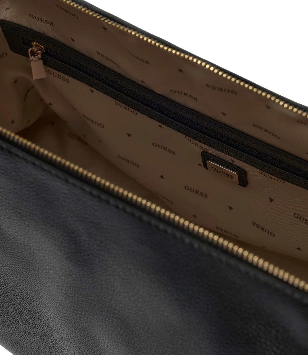 Guess Borsa Devon Large Shoulder Nero Donna