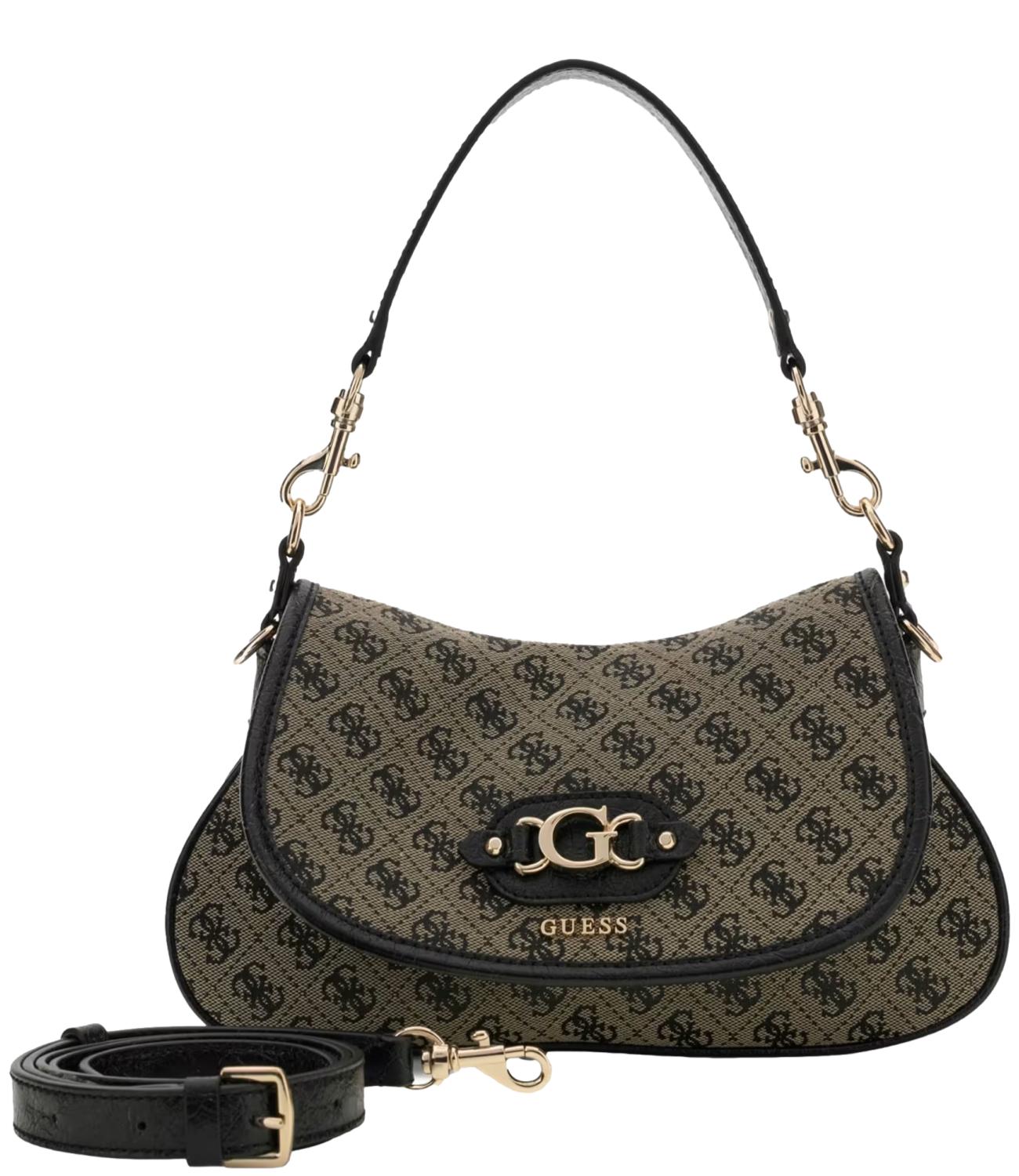 Guess Borsa Samantha Flap Black Logo Donna