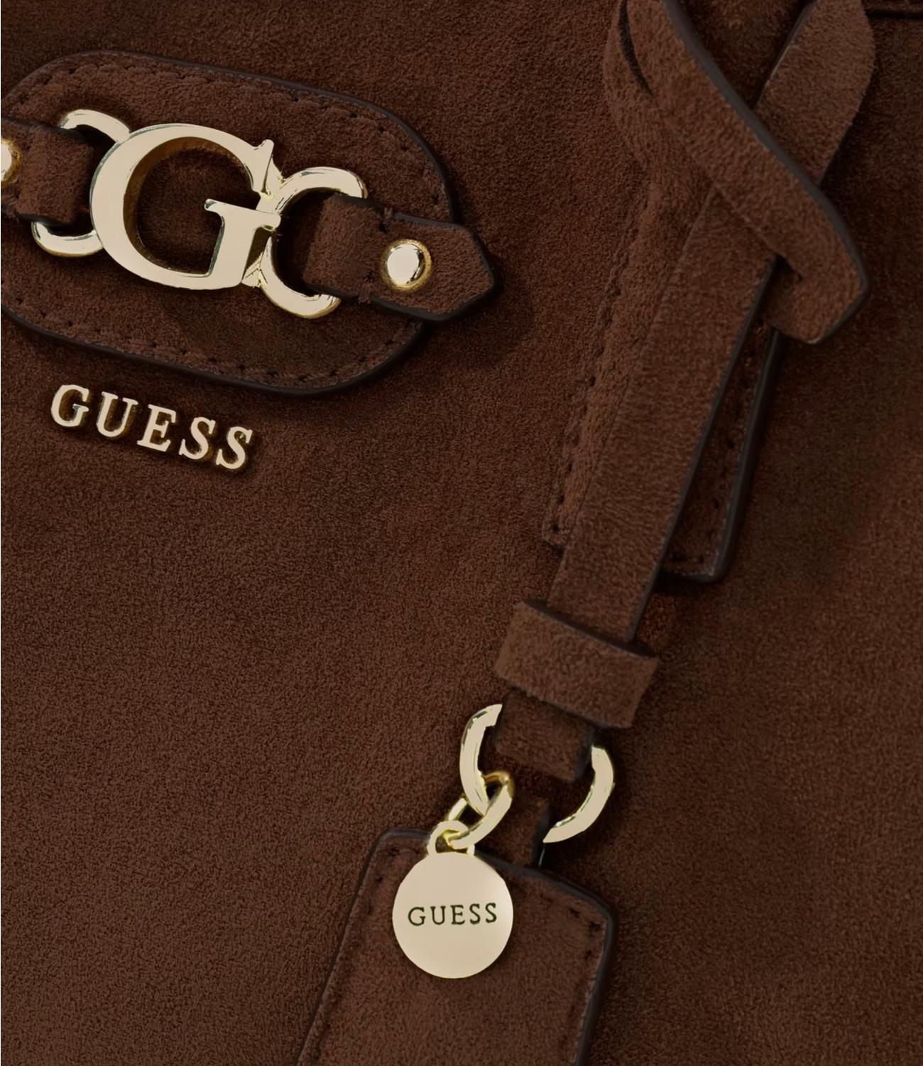 Guess Borsa Samantha Girlfriend Satchel Brown Donna