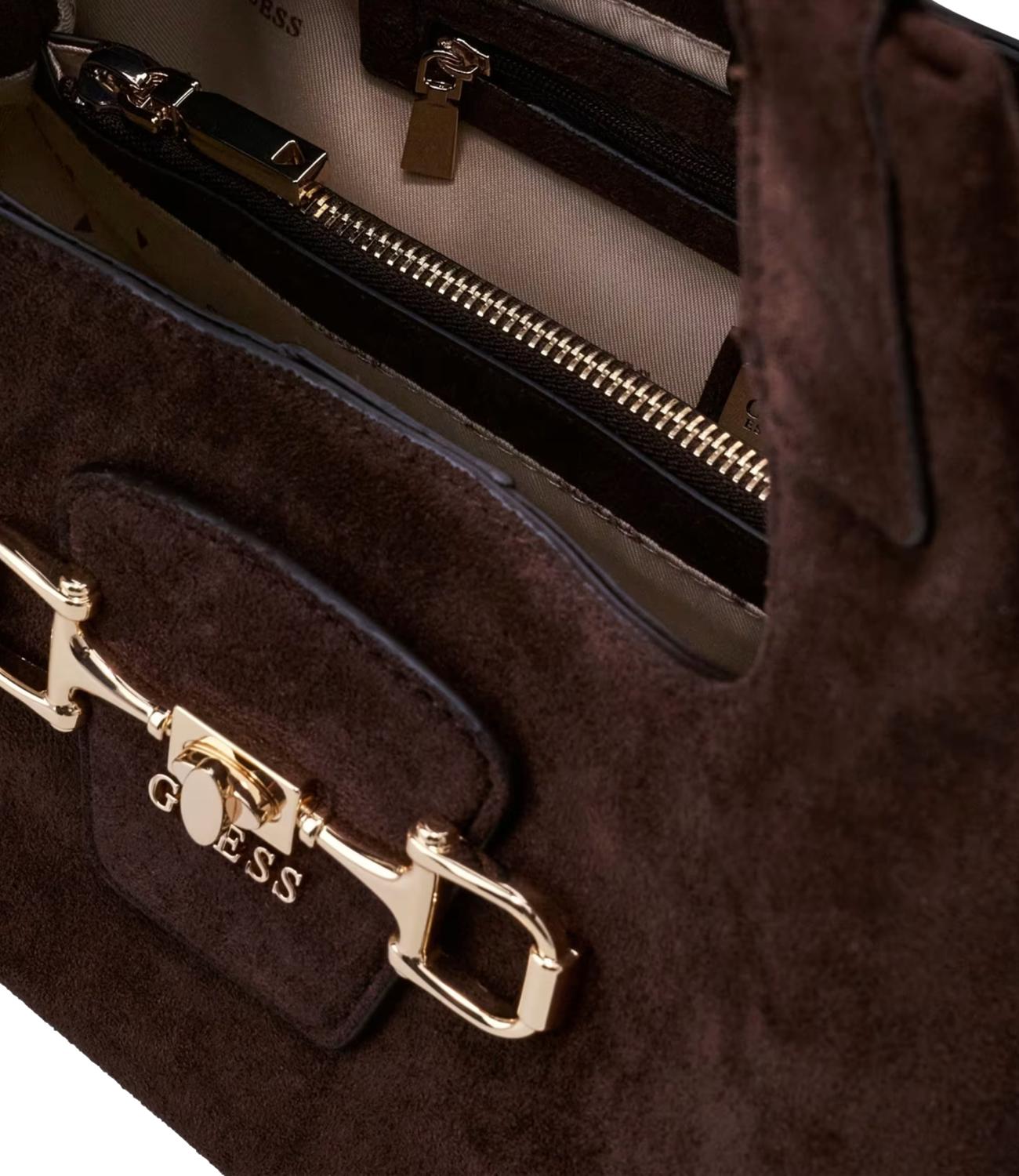 Guess Borsa Sunset Small Hobo Espresso Donna