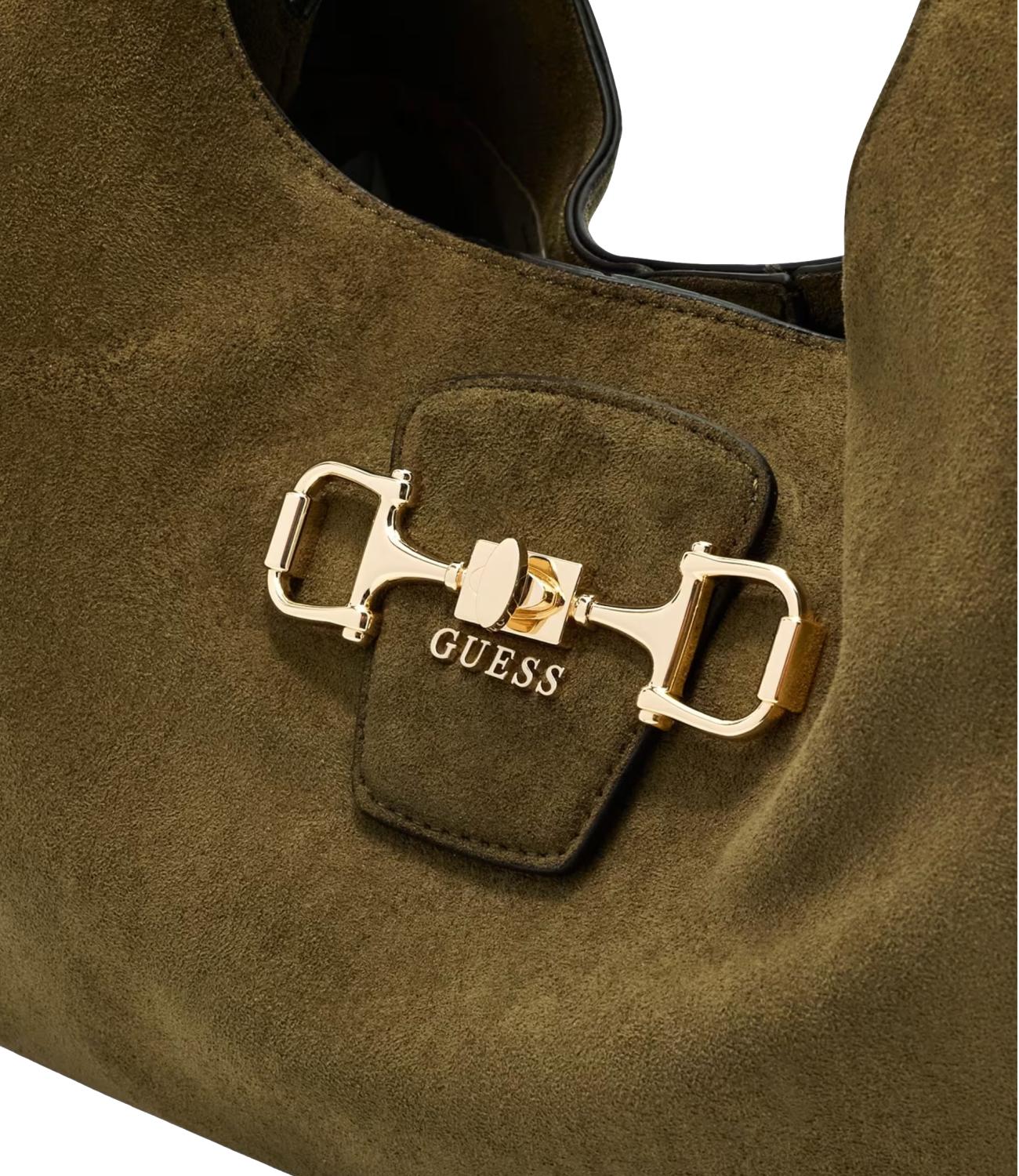 Guess Borsa Hobo Maxi Sunset Olive Donna