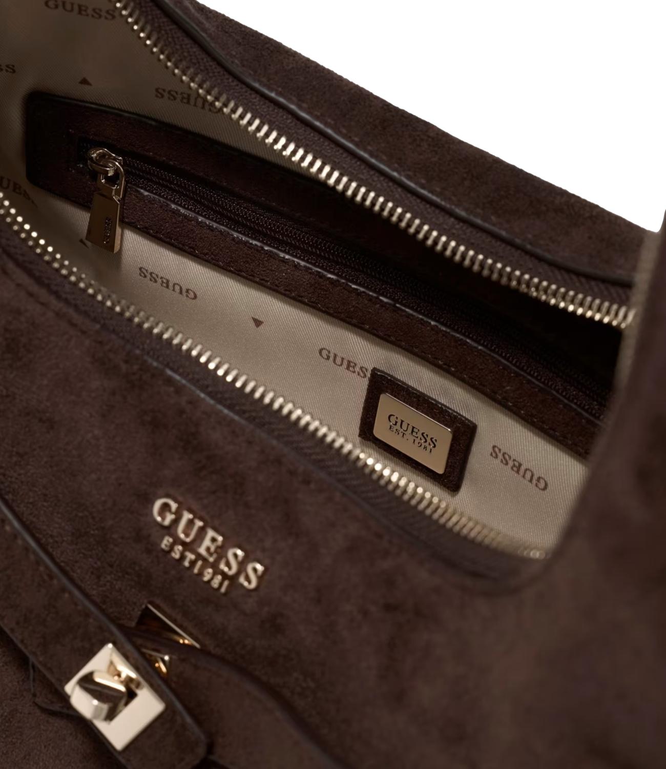 Guess Borsa Ella Hobo Espresso Donna