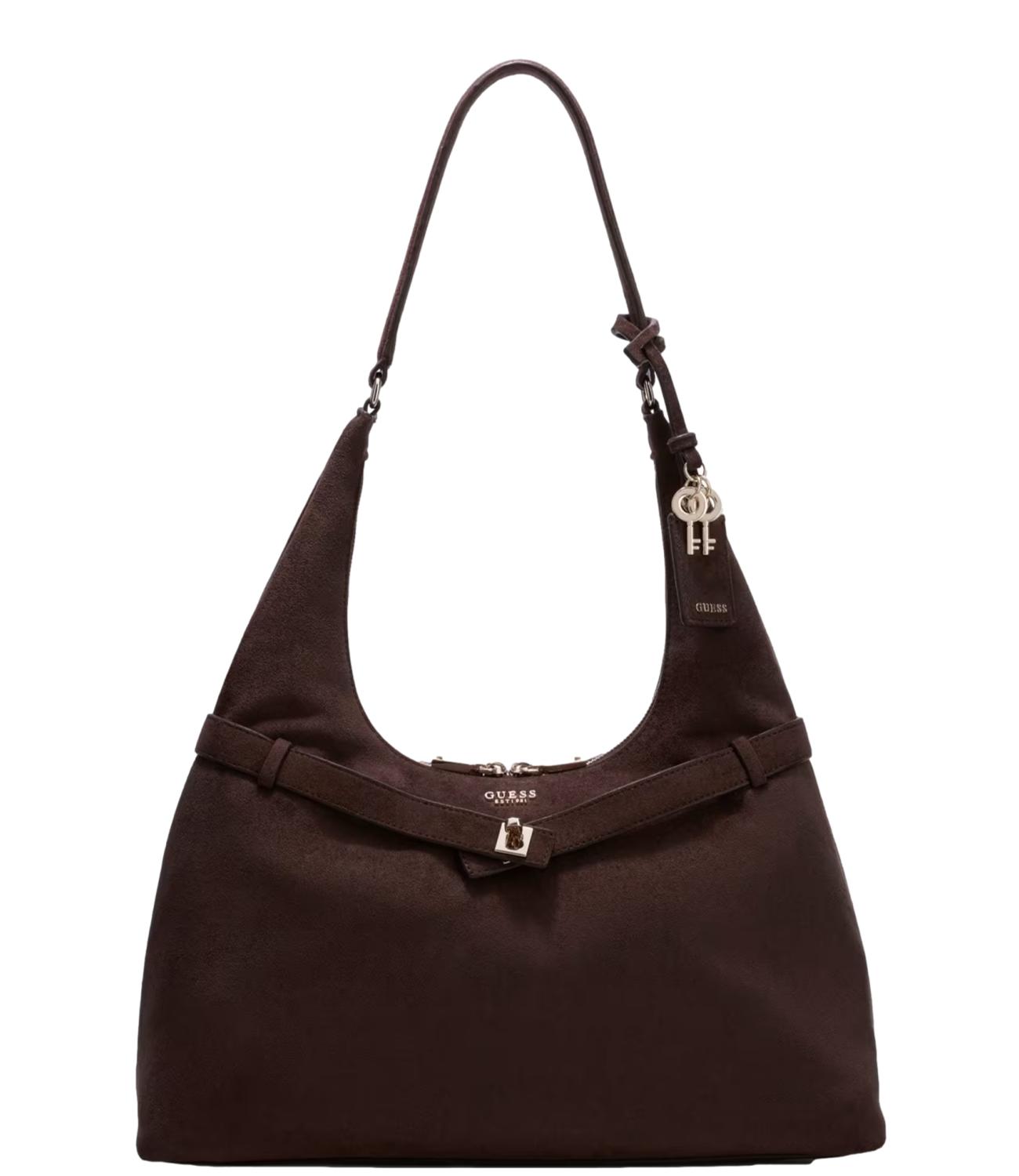 Guess Borsa Ella Hobo Espresso Donna