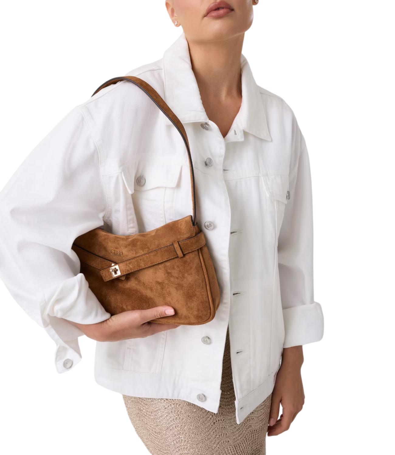 Guess Borsa Ella Shoulder Cognac Donna