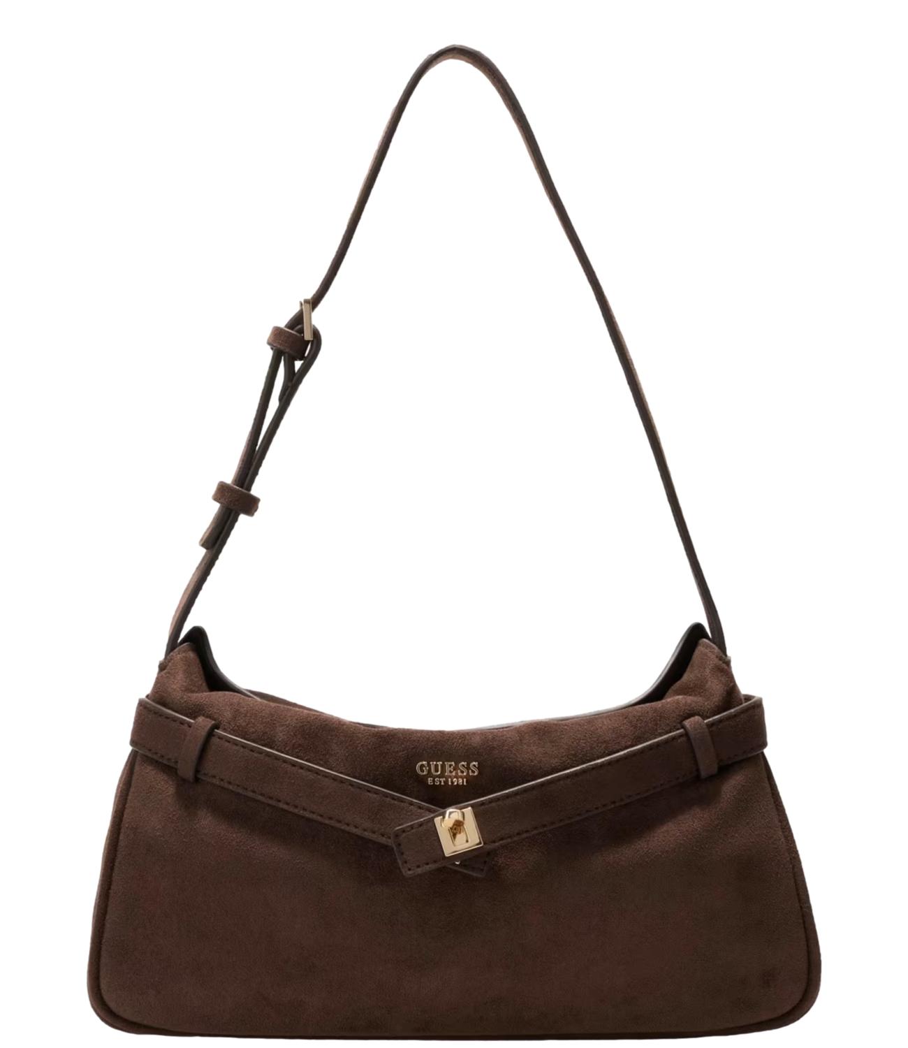 Guess Borsa Ella Shoulder Espresso Donna