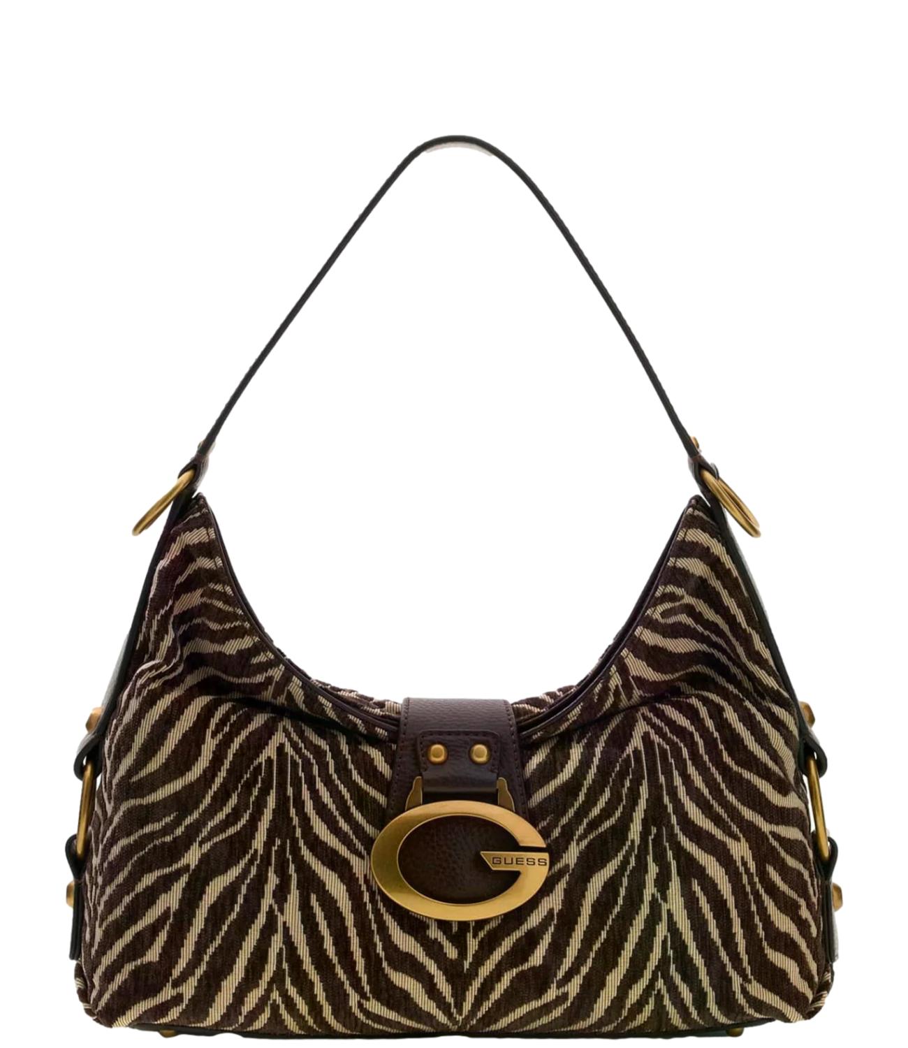 Guess Borsa Camden Shoulder Brown Donna