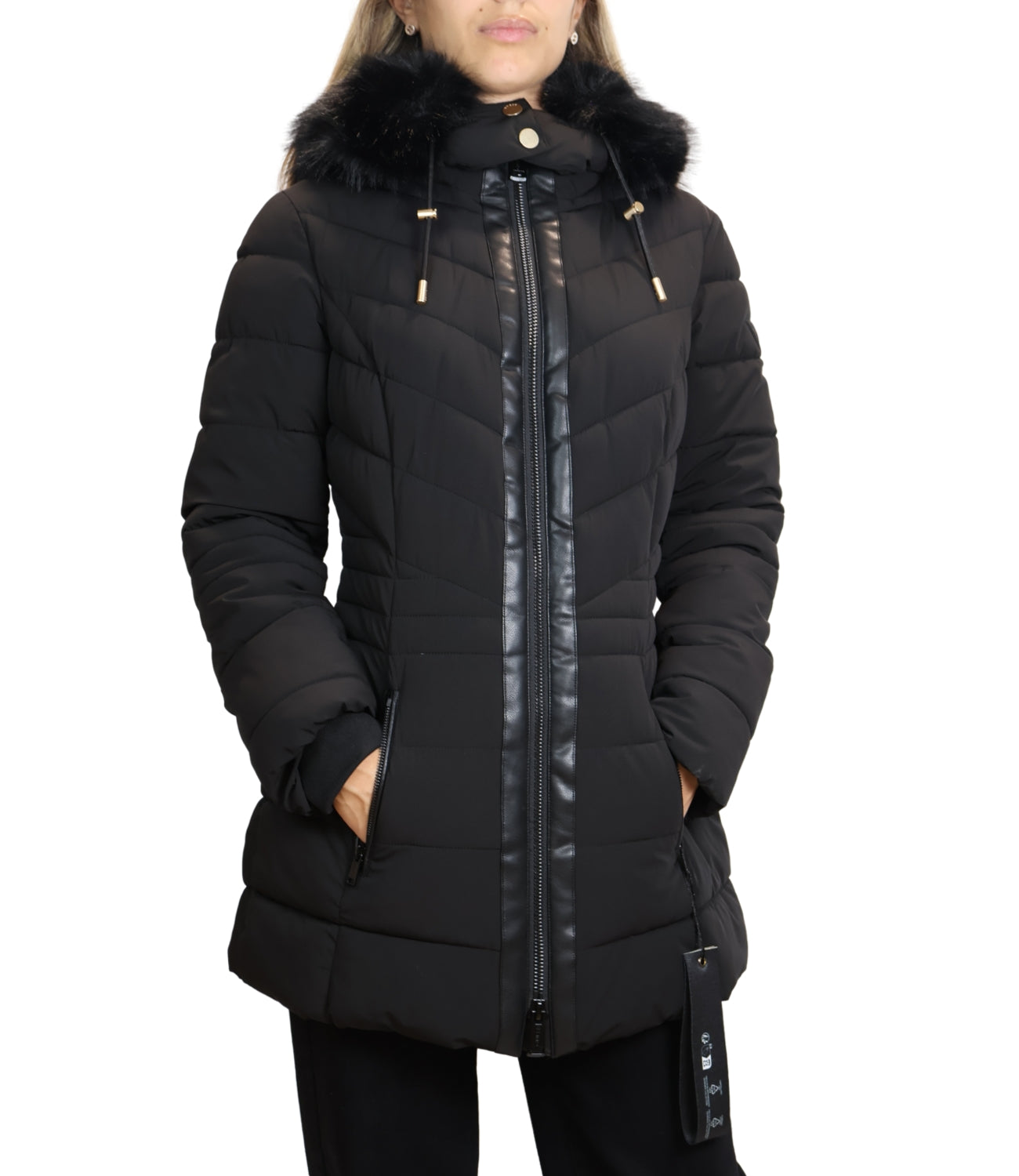 Guess Giubbino Jolanda Stretch Puffer Black Donna