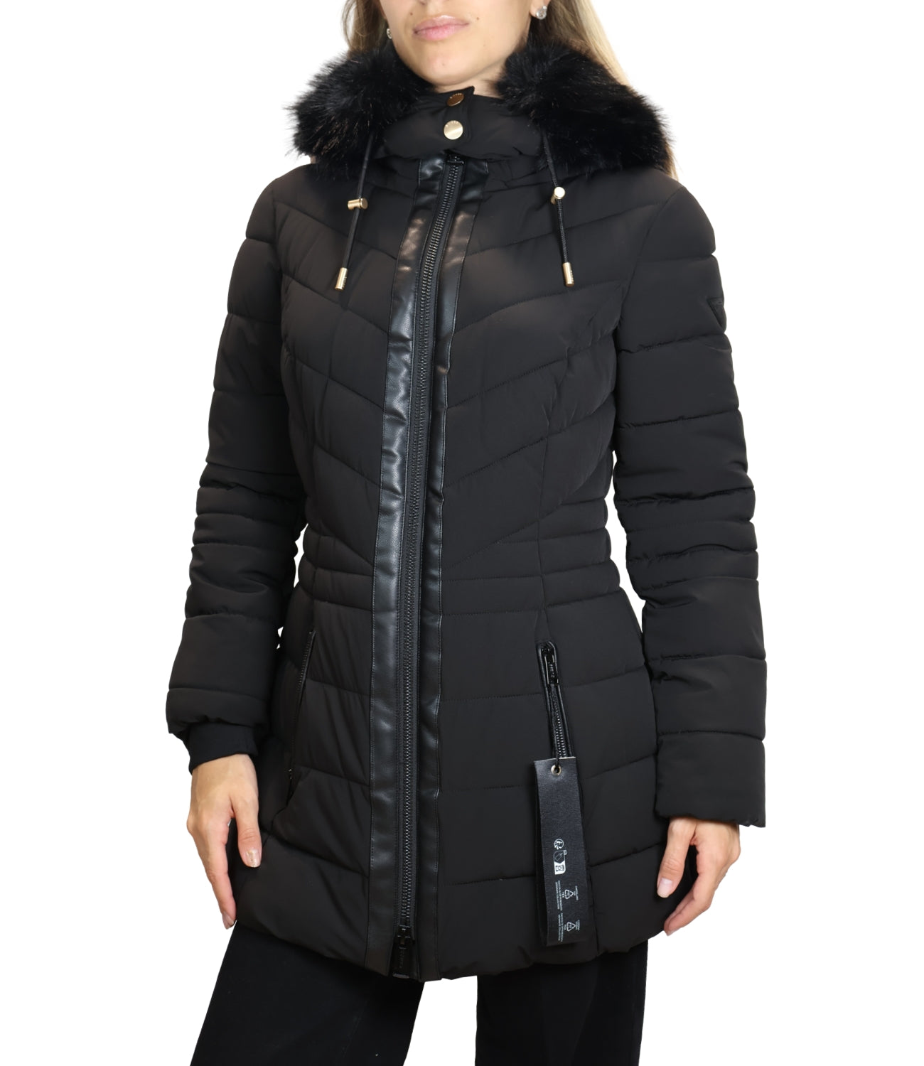 Guess Giubbino Jolanda Stretch Puffer Black Donna