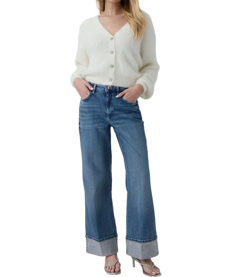 Guess Cardigan Gabrielle Cream White Donna