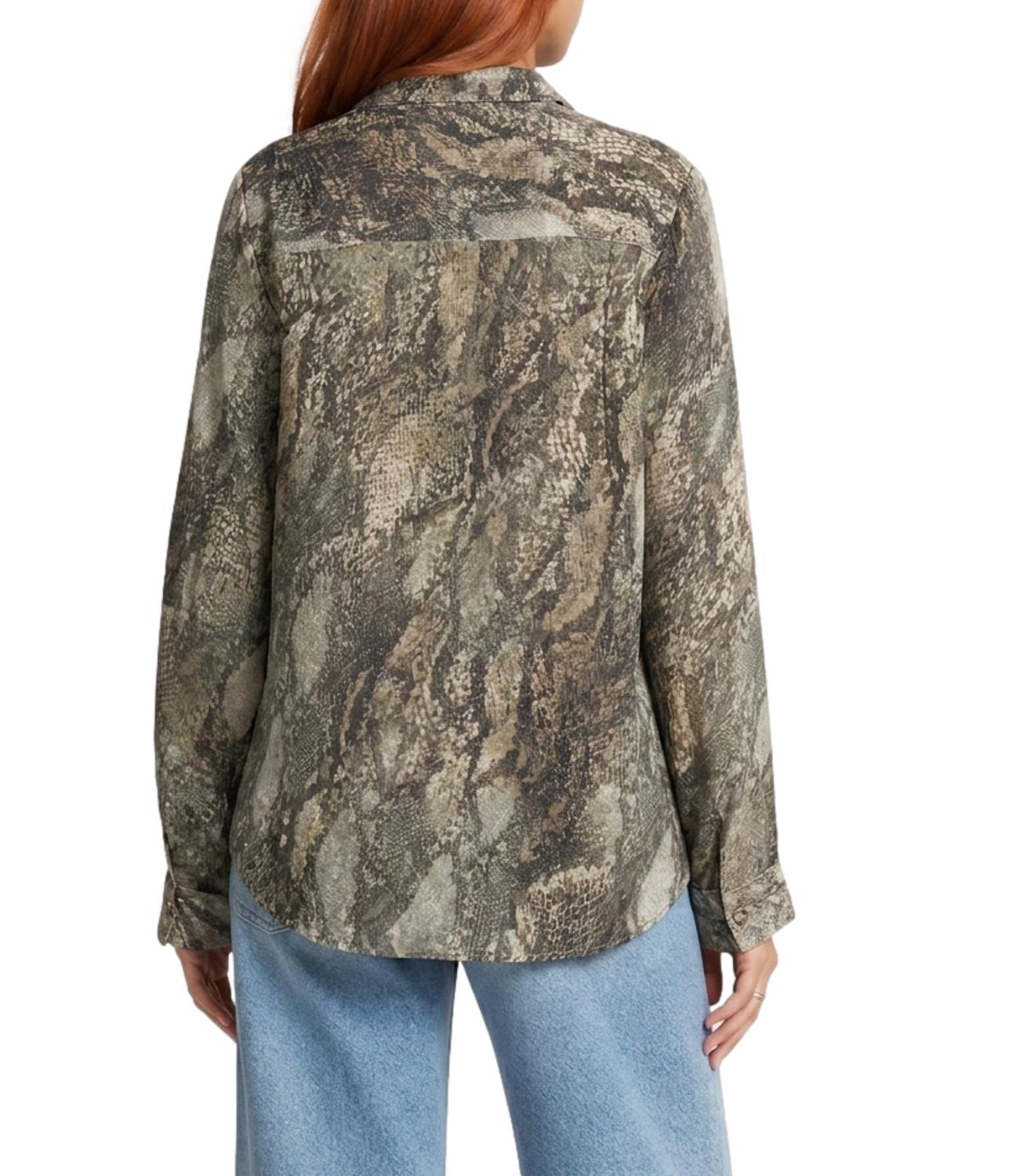 Guess Camicia New Ls Clouis Shirt Rustic Phyton Donna