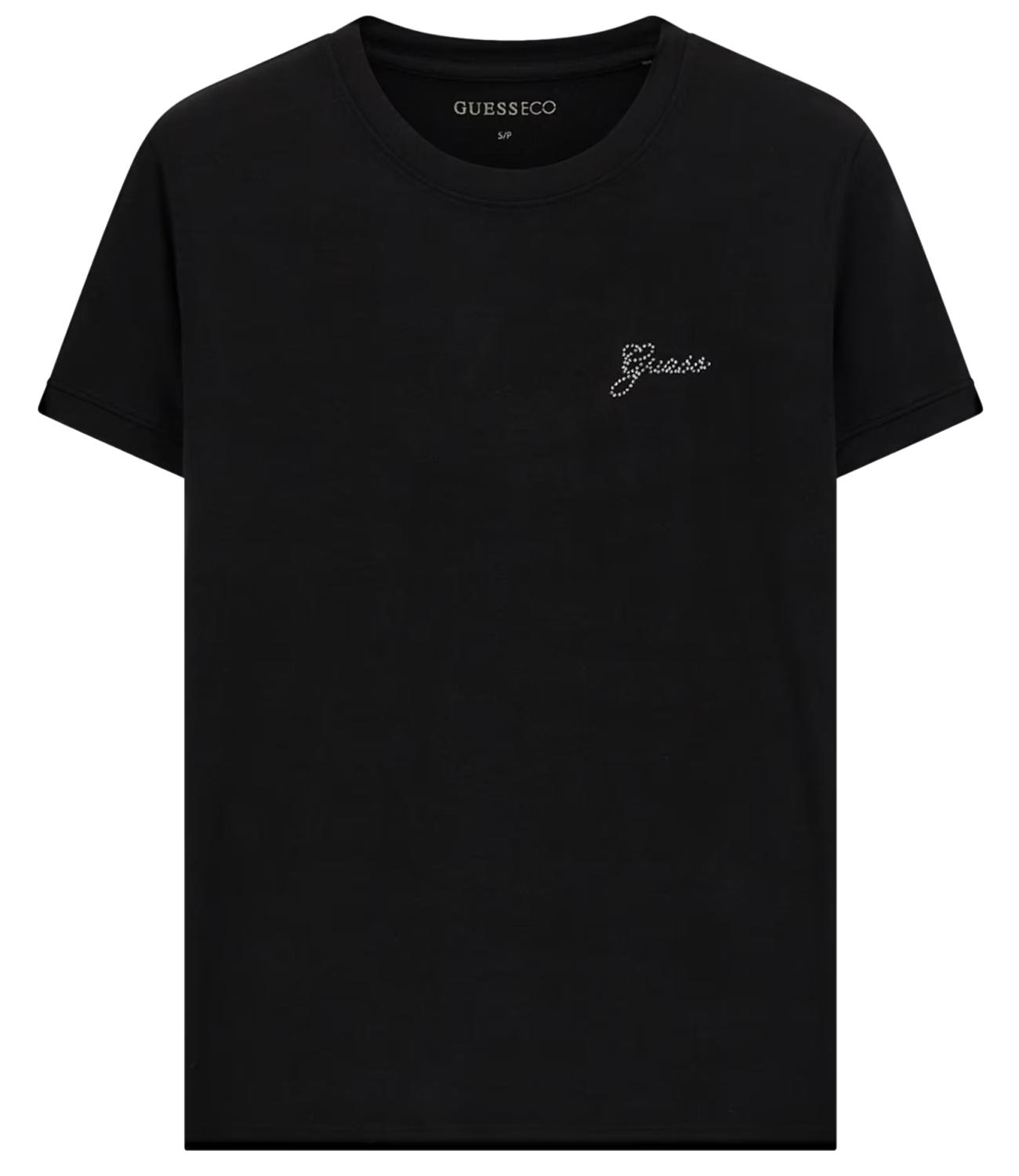 Guess T-shirt New Ss Cn Mini Logo Tee Nero Donna