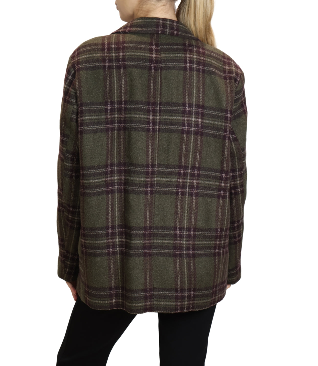 Have One Giacca Over Quadri Militare/Bordeaux Donna
