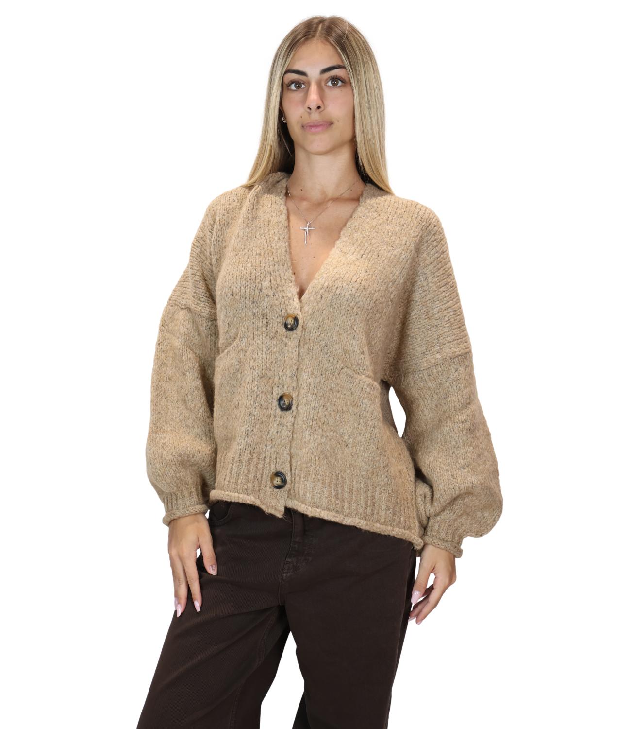 Have One Giacca Cardigan Beige Donna