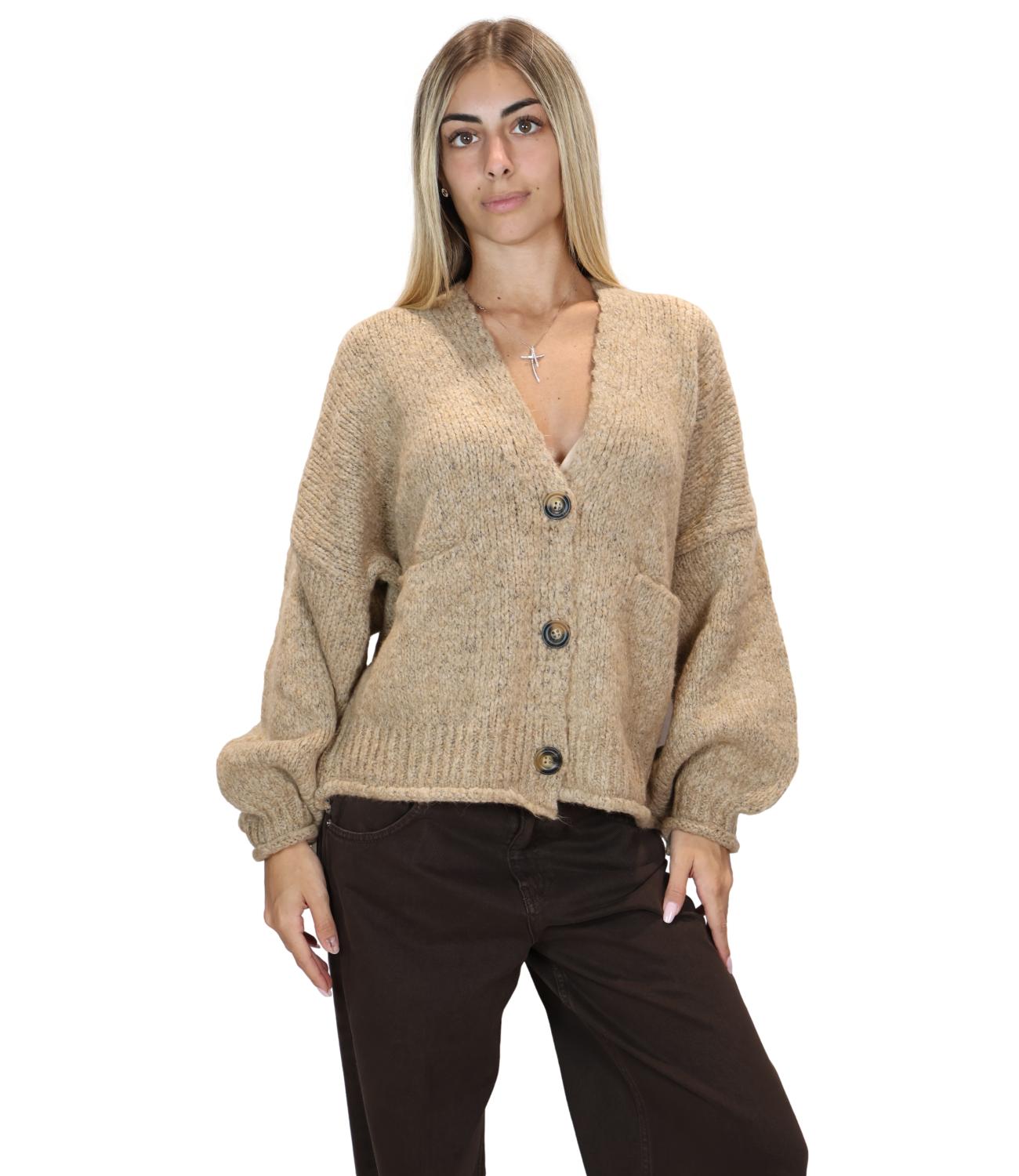 Have One Giacca Cardigan Beige Donna