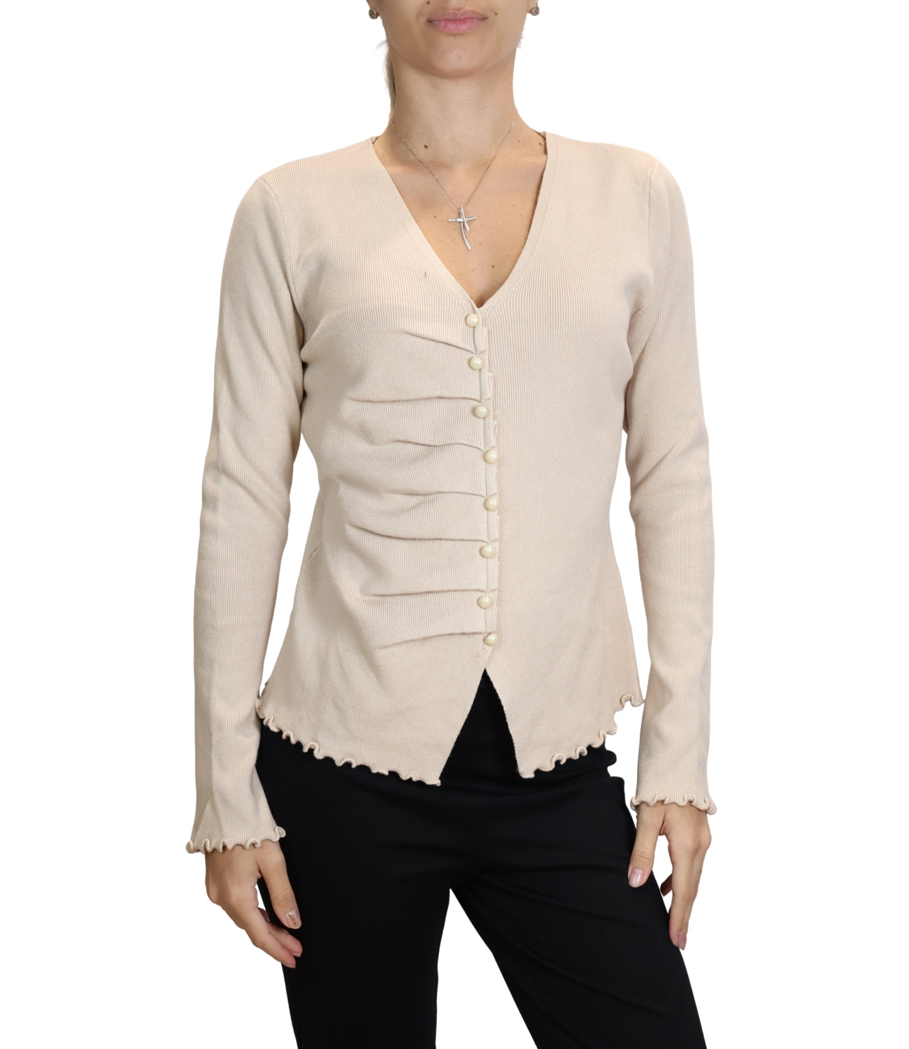 Have One Giacchina Rouches Beige Donna