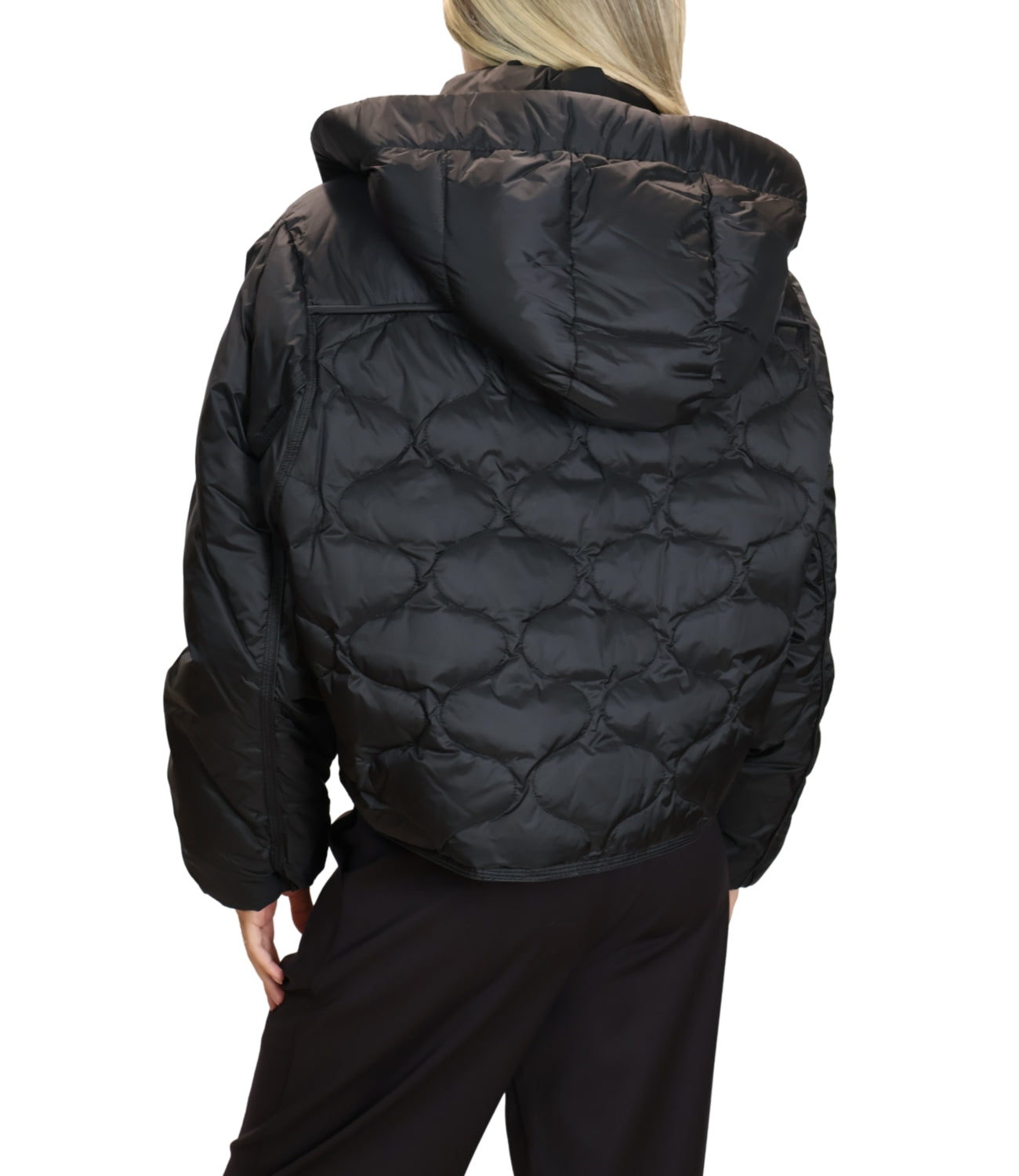 Have One Piumino Crop Nero Donna