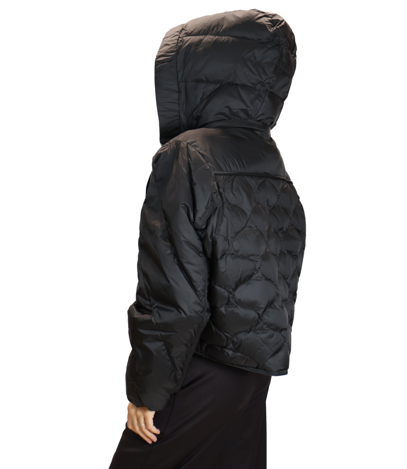 Have One Piumino Crop Nero Donna