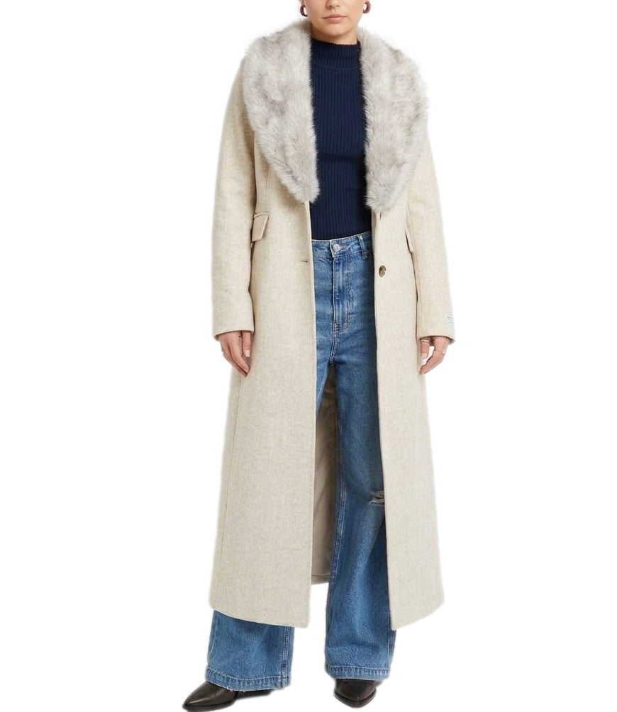 Have One Cappotto Pelliccia Avena Donna