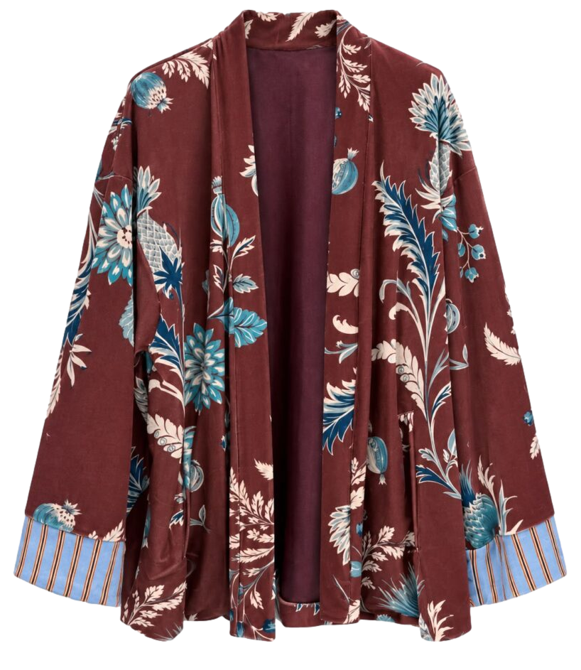 Have One Kimono Fiori Celeste Donna