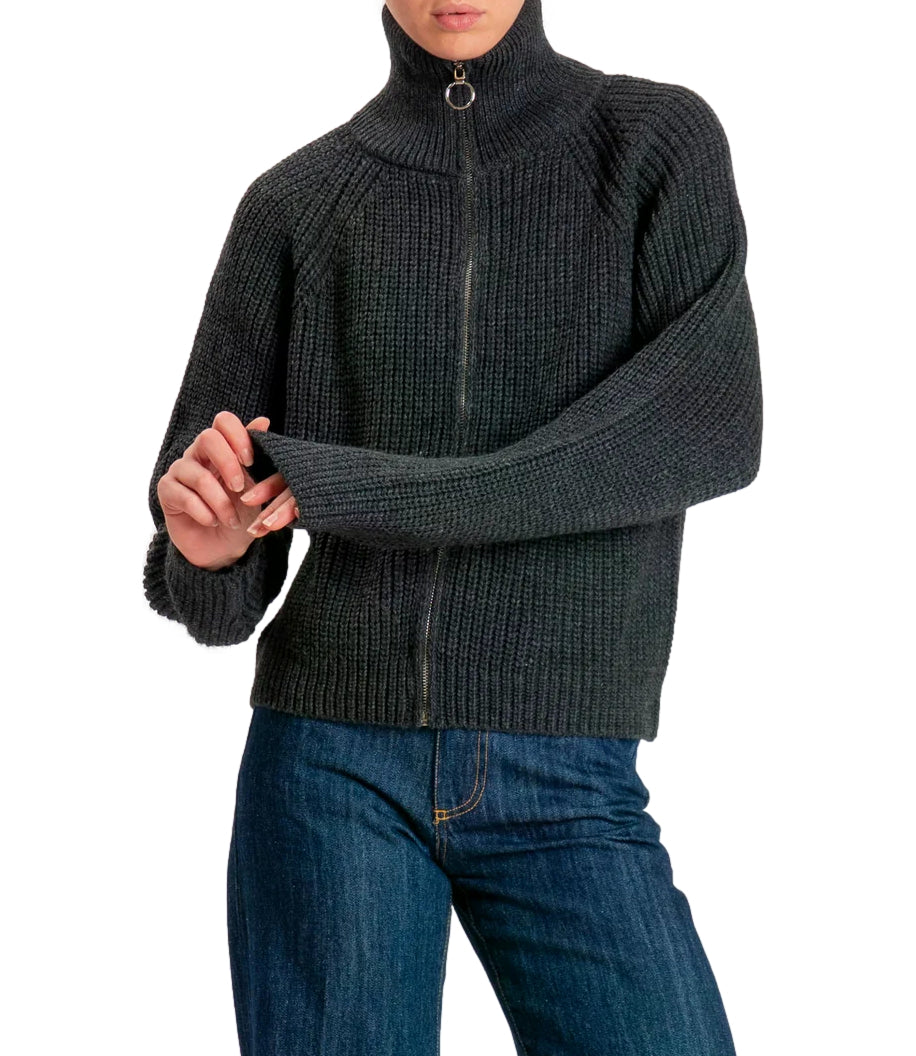 Have One Maglia Zip Antracite Donna