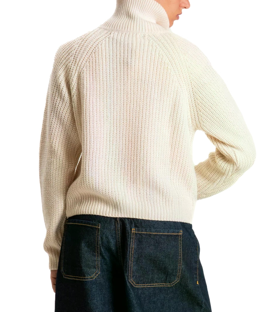 Have One Maglia Zip Panna Donna