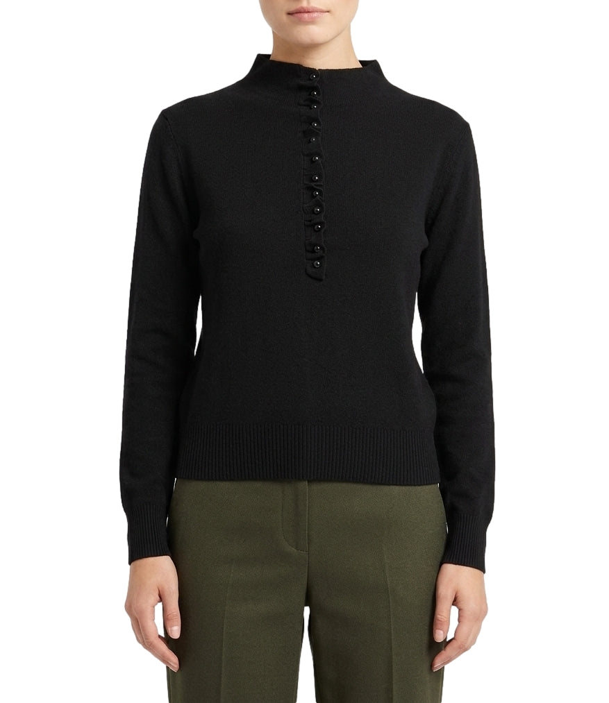Have One Maglia Bottoncini Nero Donna