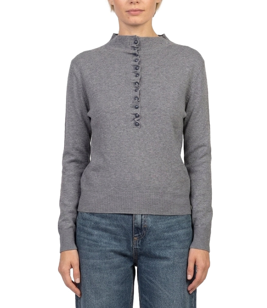 Have One Maglia Bottoncini Grigio Donna