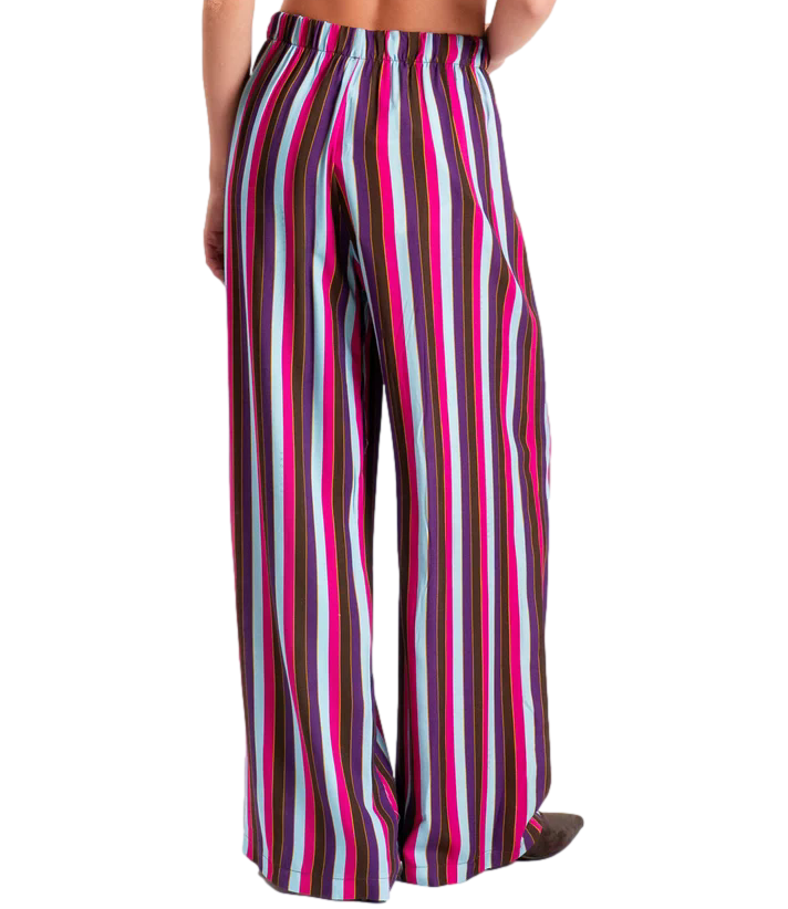 Have One Pantalone Riga Beige Donna