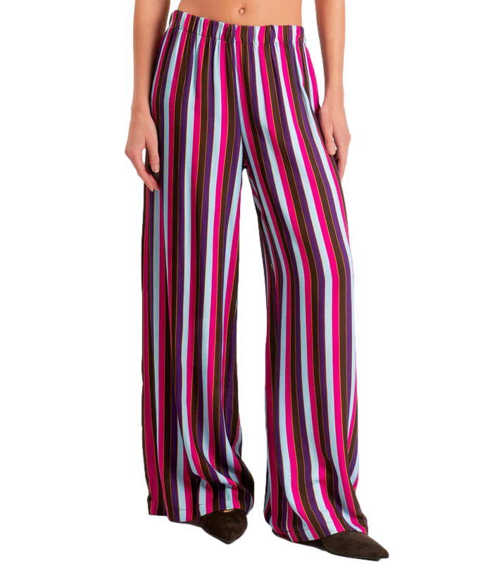 Have One Pantalone Riga Beige Donna
