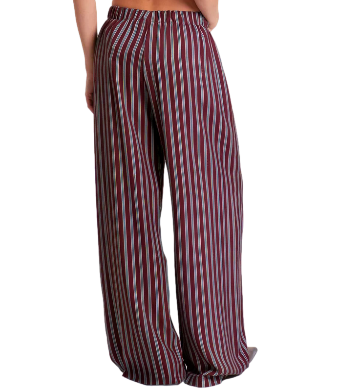 Have One Pantalone Riga Bordeaux Donna