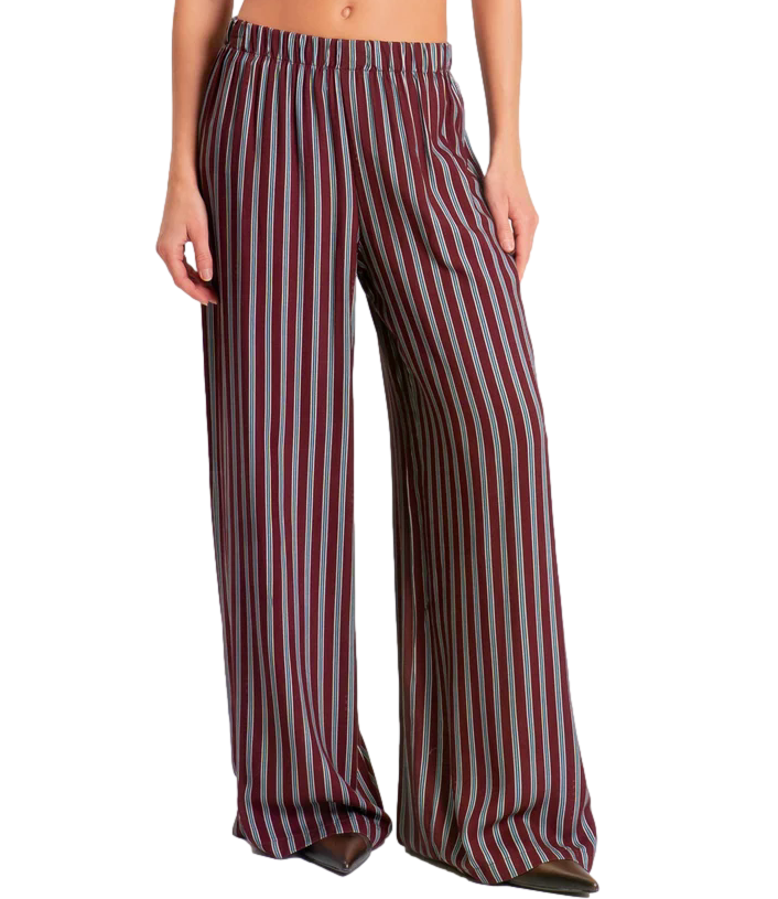 Have One Pantalone Riga Bordeaux Donna