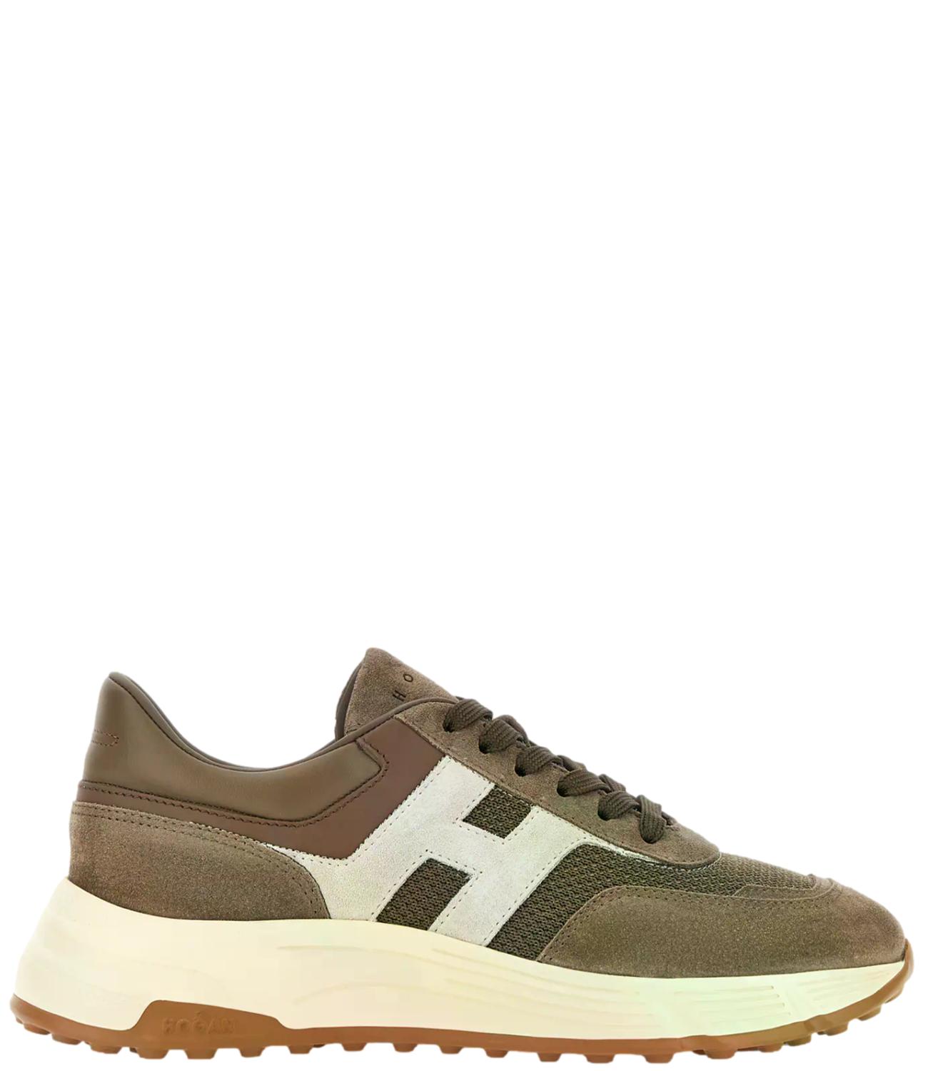 Hogan Sneakers Hyperlight verde kaki uomo