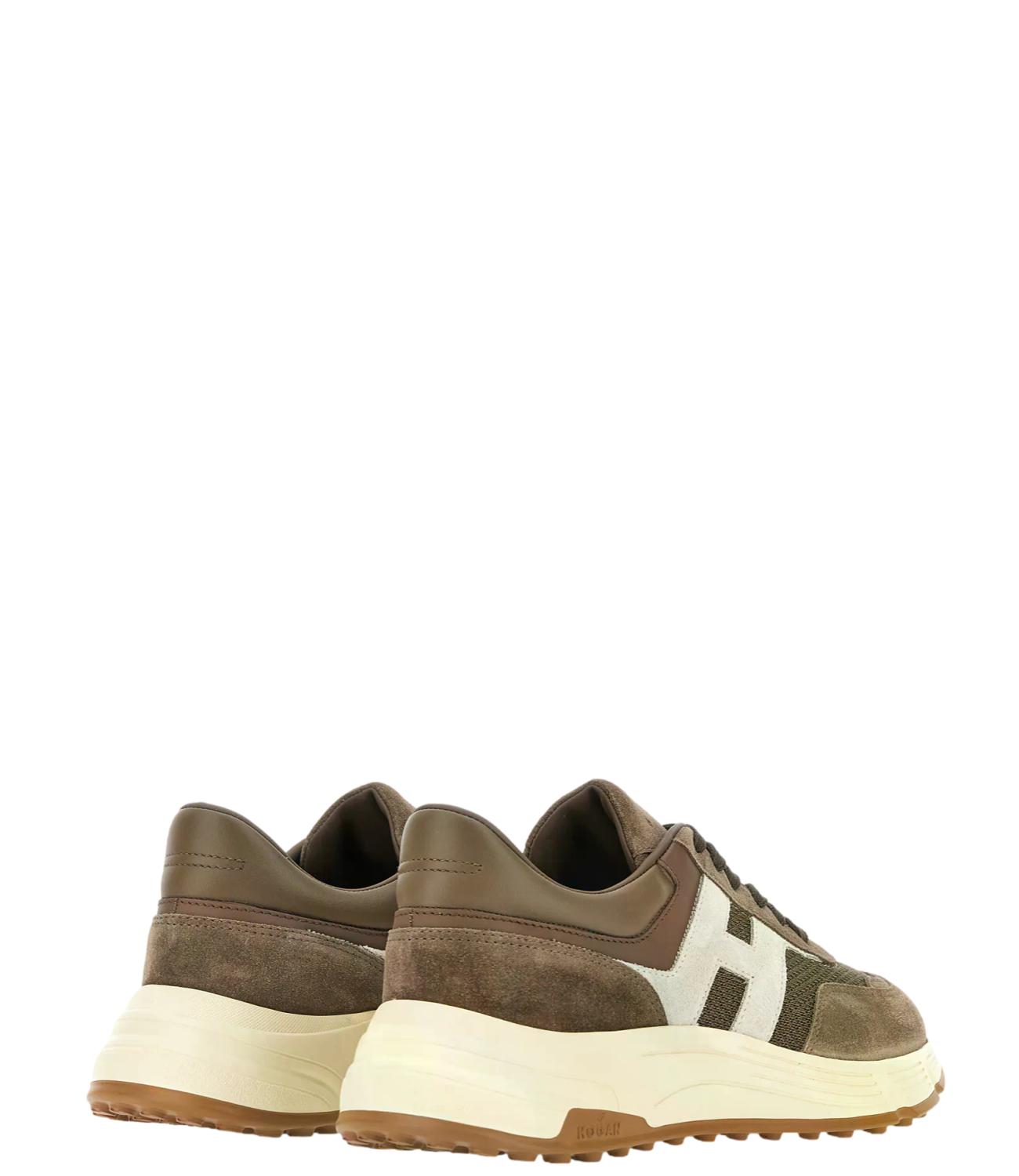 Hogan Sneakers Hyperlight verde kaki uomo