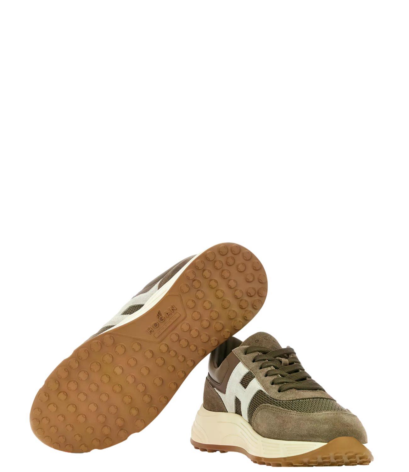Hogan Sneakers Hyperlight verde kaki uomo
