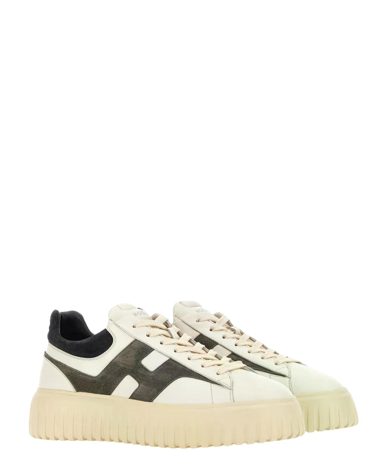 Sneakers Hogan H-Stripes avorio uomo