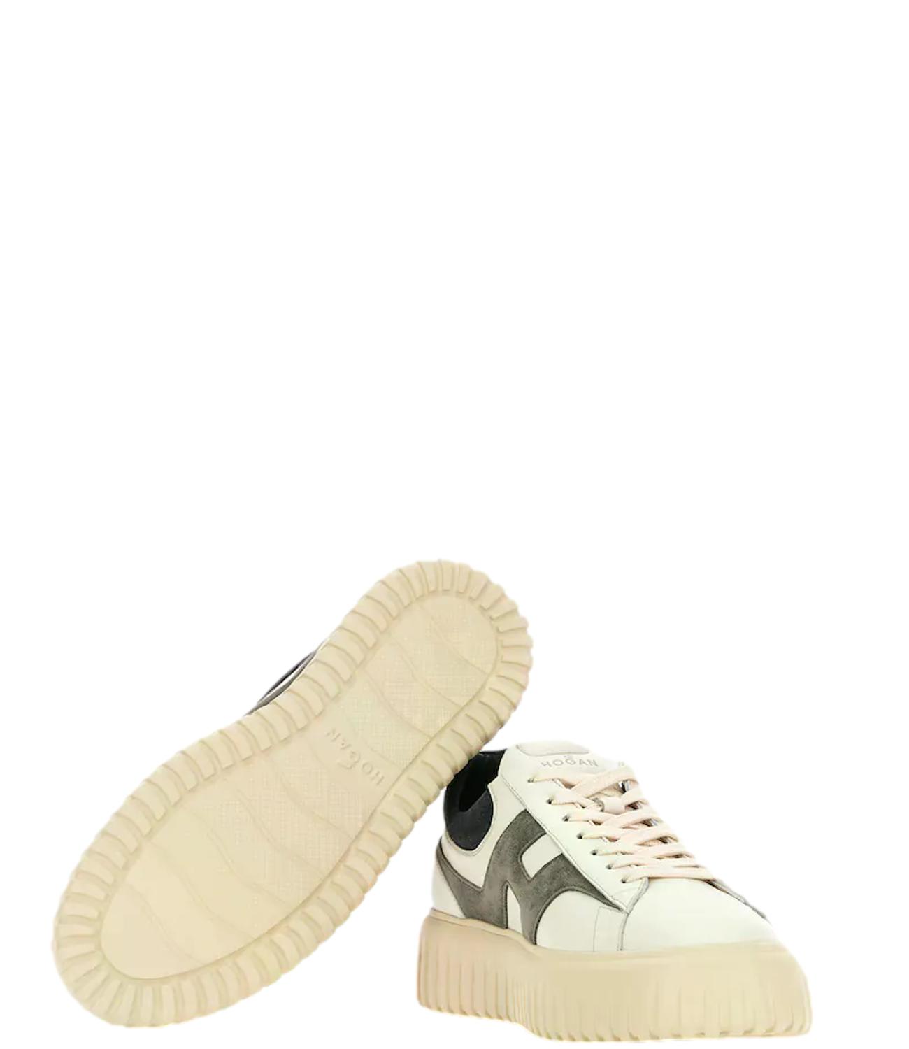 Sneakers Hogan H-Stripes avorio uomo