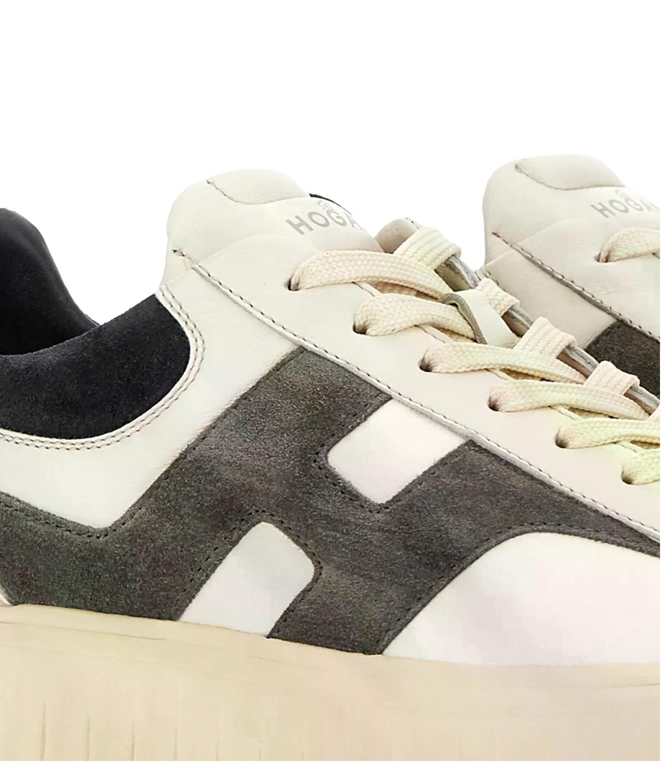 Sneakers Hogan H-Stripes avorio uomo