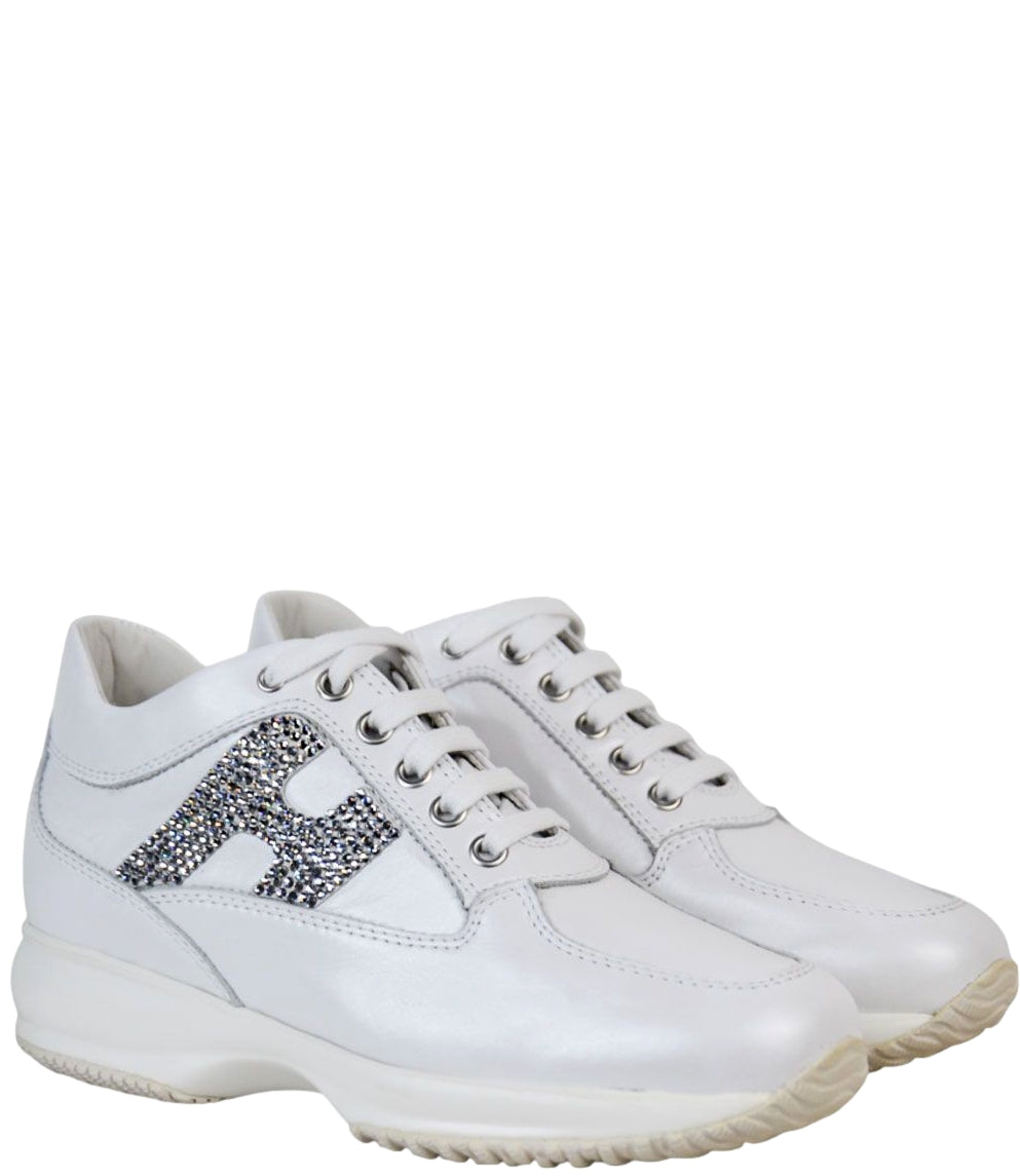 Scarpe Hogan Interactive H Strass Bianca