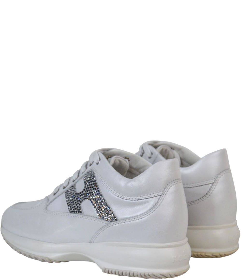 Scarpe Hogan Interactive H Strass Bianca