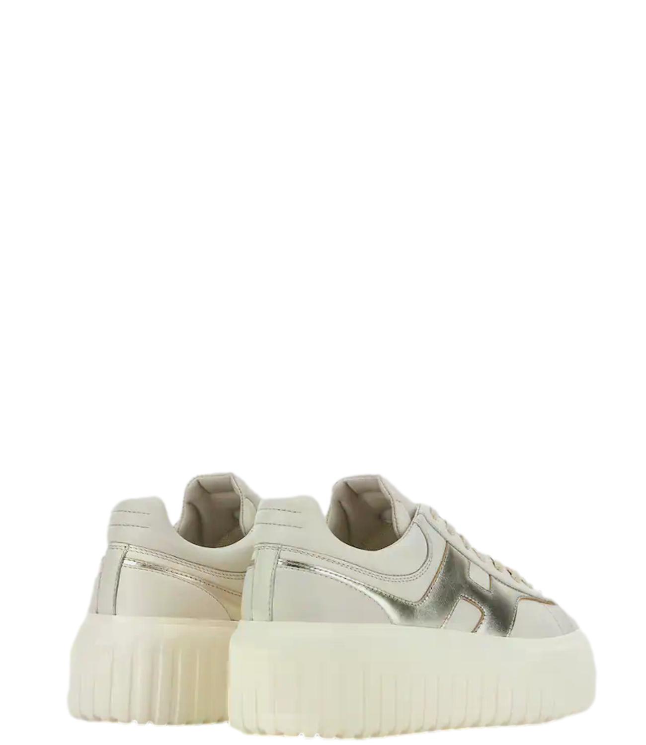 Sneakers Hogan H-Stripes Oro Avorio donna