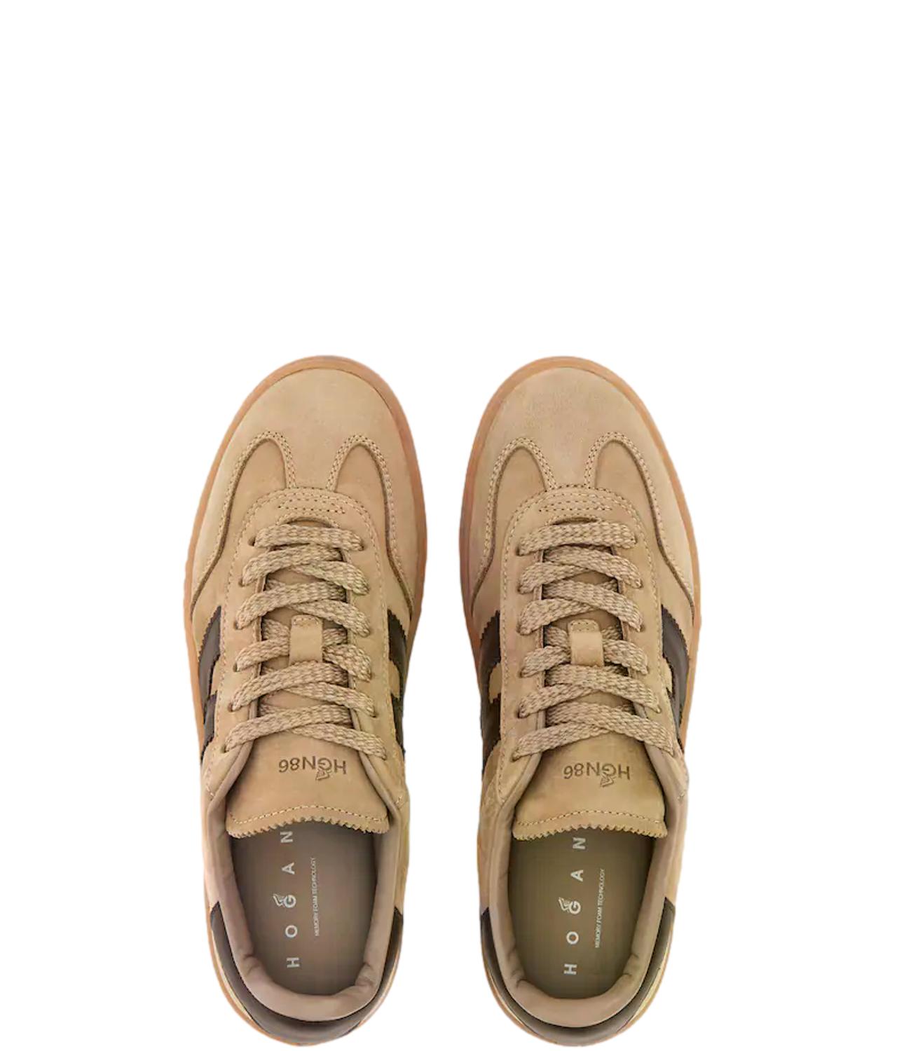 Hogan Sneakers Cool Allacciato H beige donna