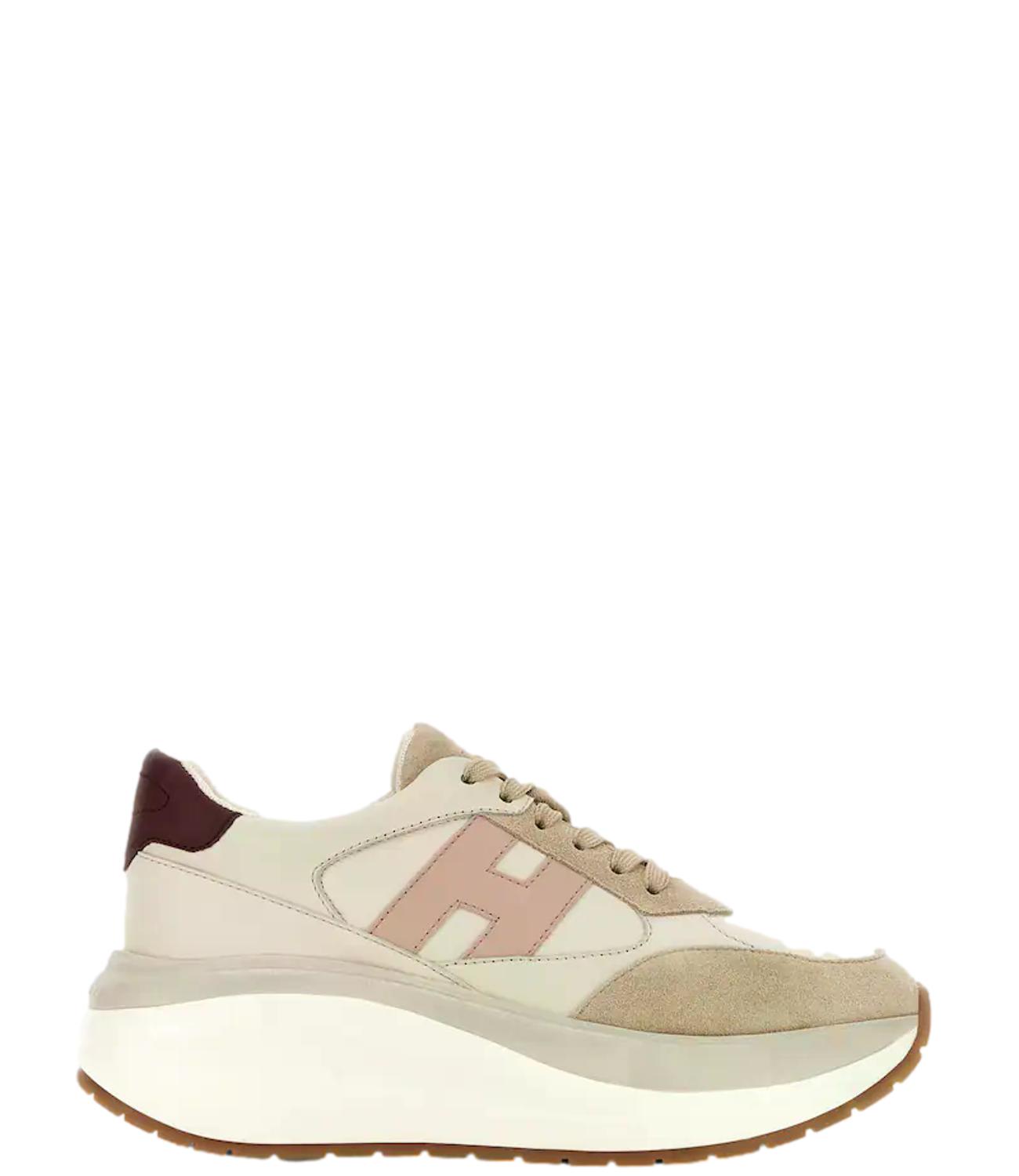 Sneakers Hogan Maxi I Active beige/rosa donna