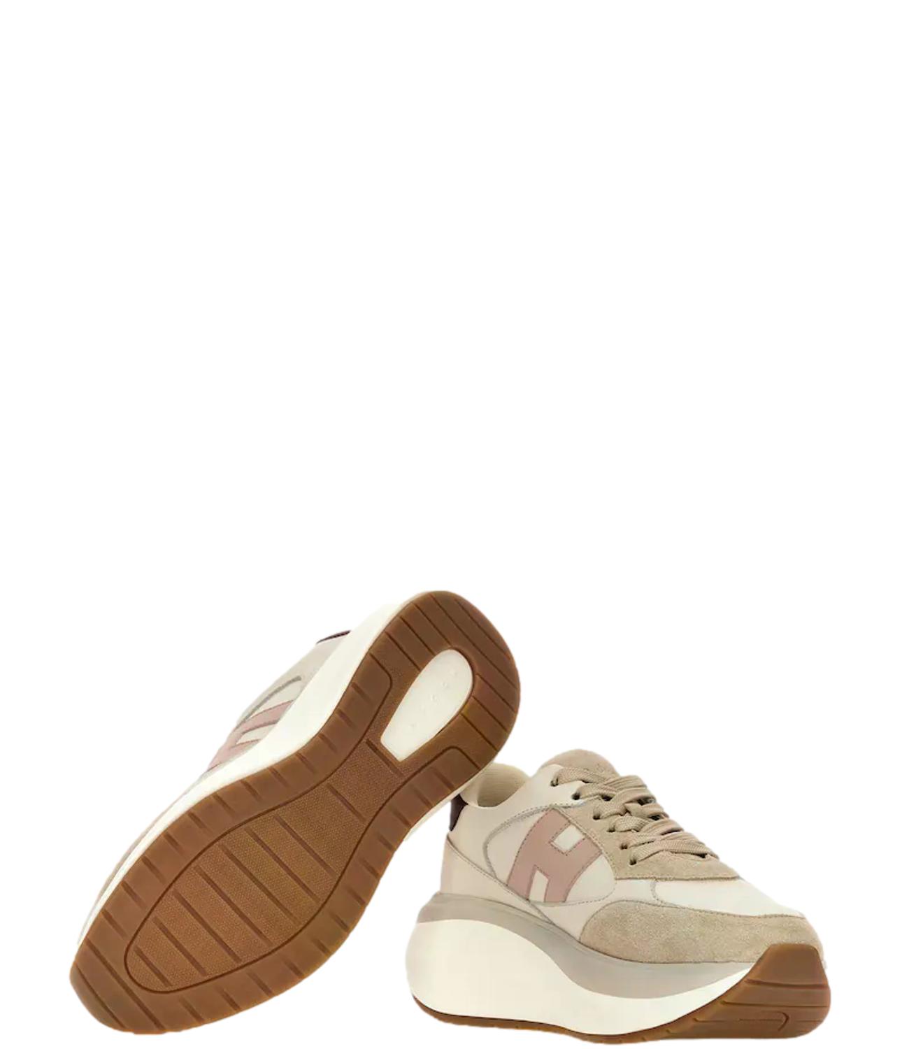 Sneakers Hogan Maxi I Active beige/rosa donna