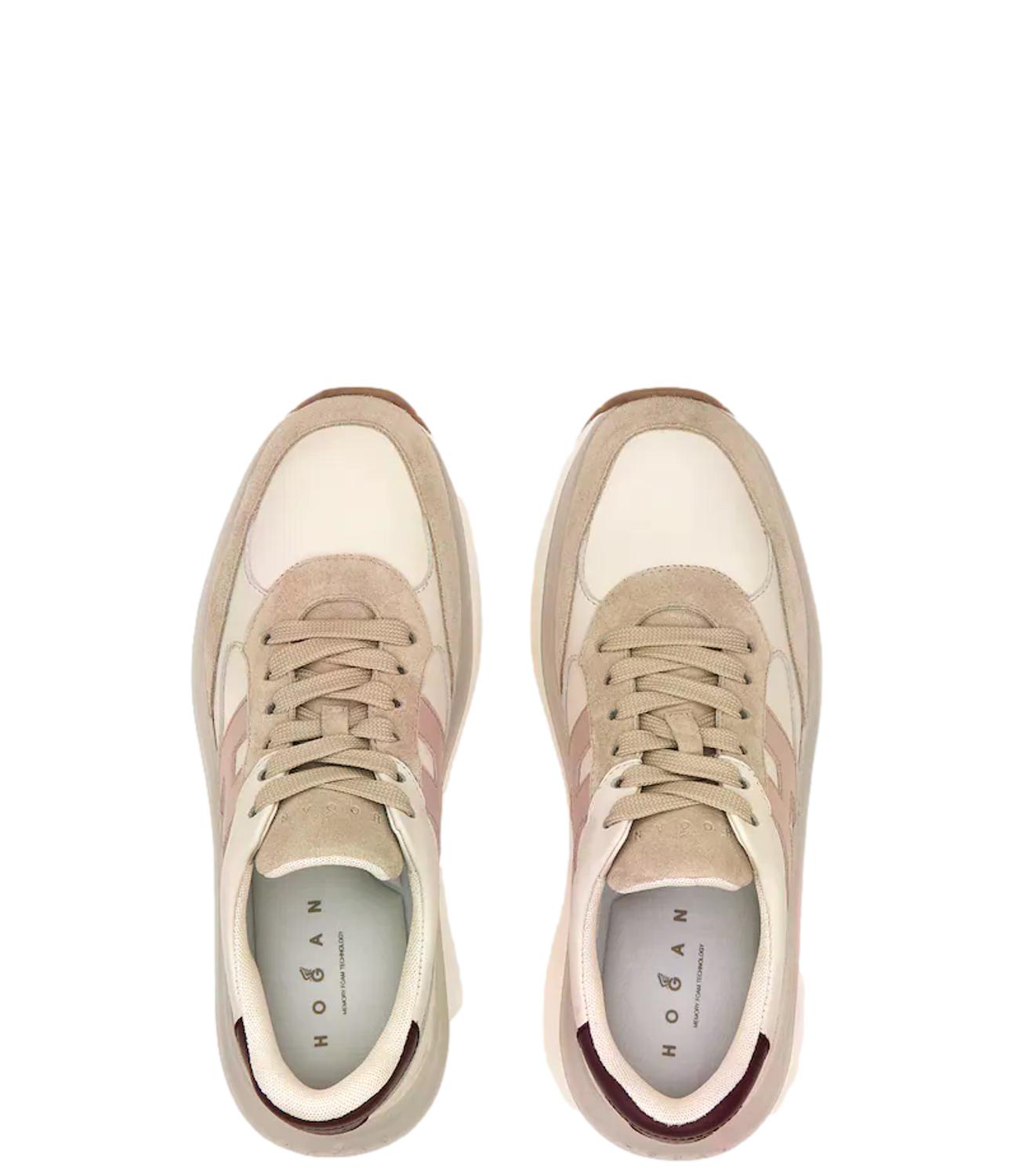 Sneakers Hogan Maxi I Active beige/rosa donna