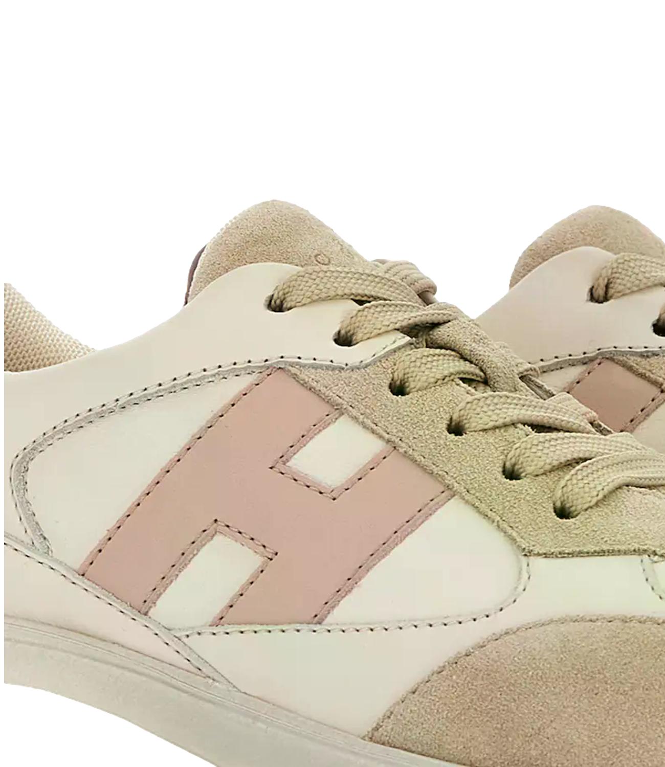 Sneakers Hogan Maxi I Active beige/rosa donna