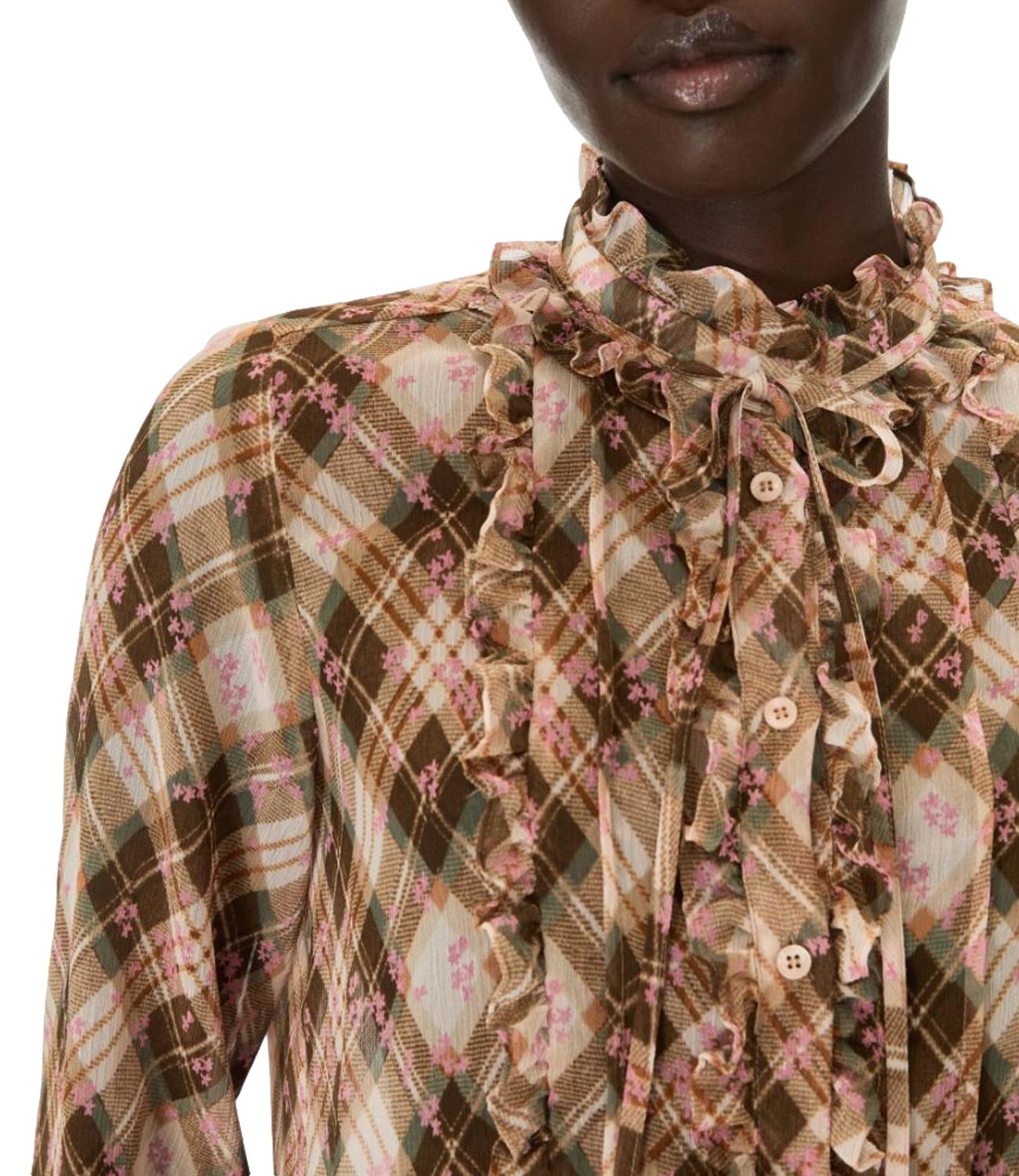 Vicolo Top Camicia Ruggine Donna