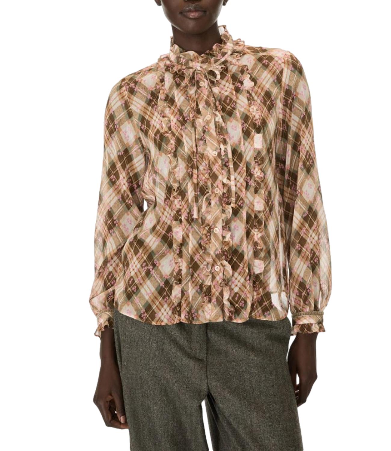 Vicolo Top Camicia Ruggine Donna