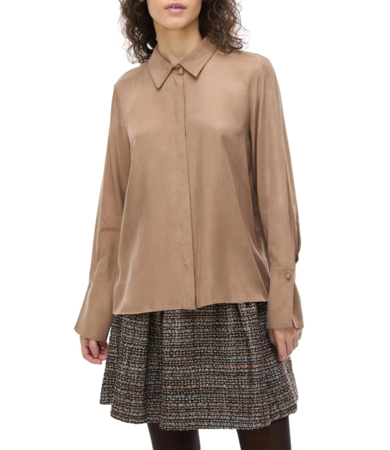 Vicolo Top Camicia Ruggine Donna