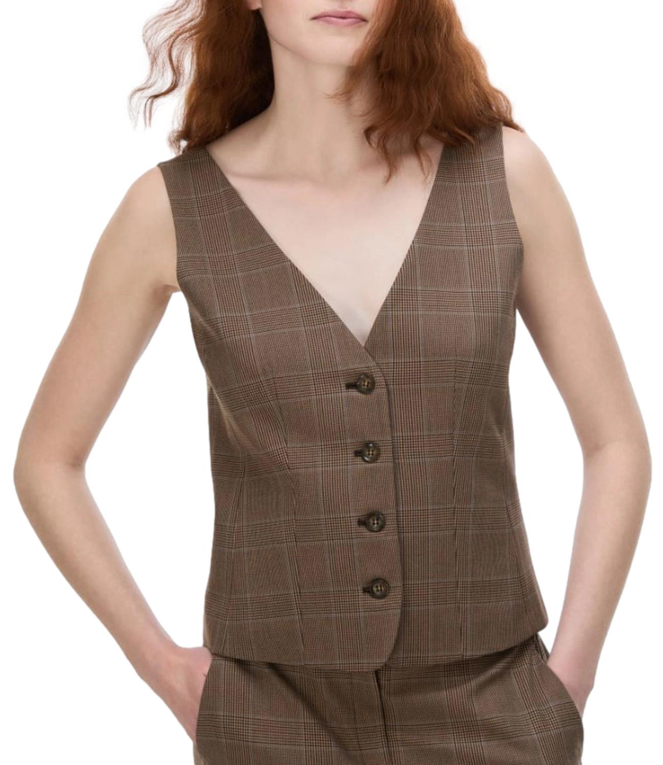 Vicolo Top Camicia Ruggine Donna
